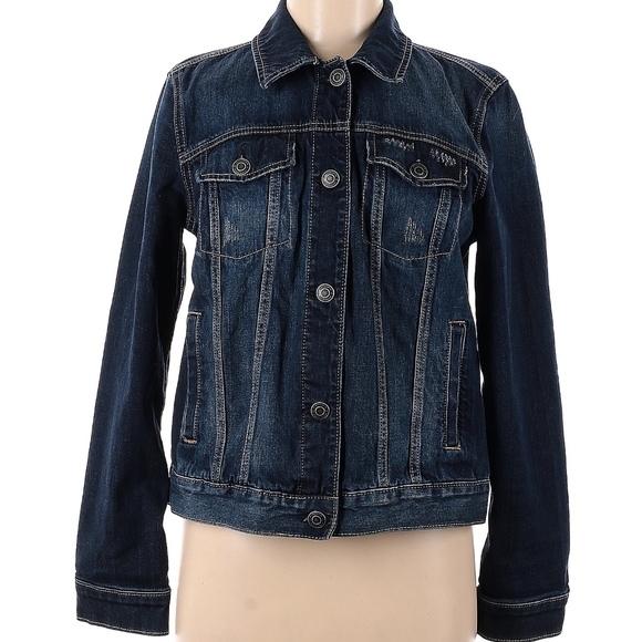LC Lauren Conrad Jackets & Blazers - LC dark wash lightly distressed denim jacket. Size XXL sku114